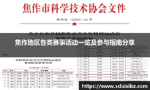 焦作地区各类赛事活动一览及参与指南分享